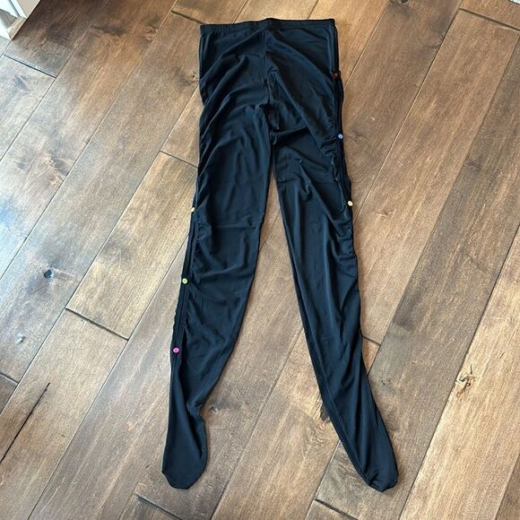 Free People x High Heel Jungle Aphrodite Side Slit Tights Black - Picture 4 of 7